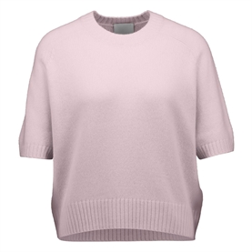 Allude Kortærmet Cashmere Strik, Lyserød